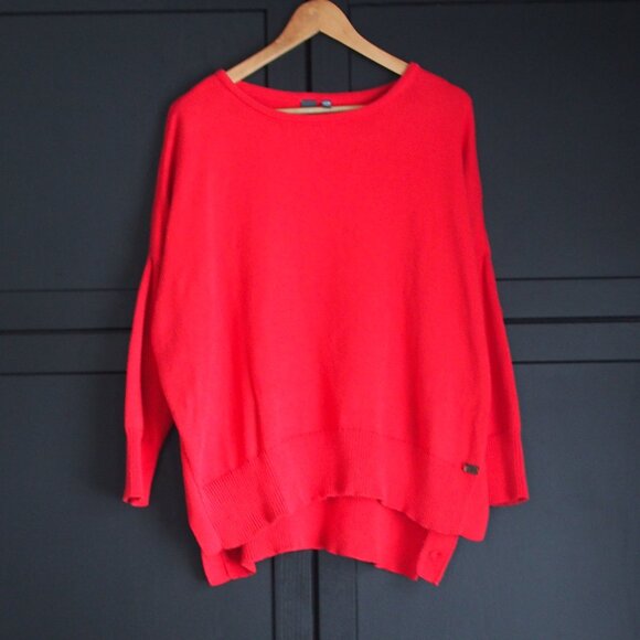 🌷Shannon Passero | Bracelet Sleeve Cotton Knit Pullover Sweater with Hear… - Picture 1 of 4